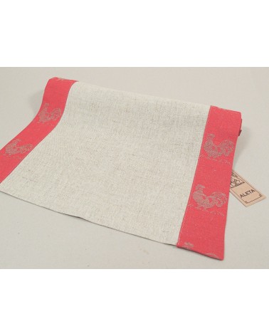 Table runner with 5,5cm two-sided dekorated borders
