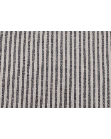 Linen 160g/m² striped white grey , 250cm width(OBR 0219 5-34)